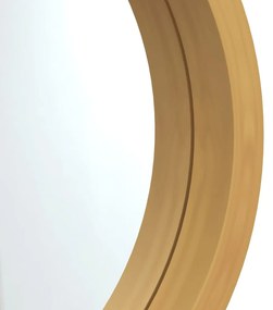 Specchio da Parete con Cinghia Dorato Ø 35 cm