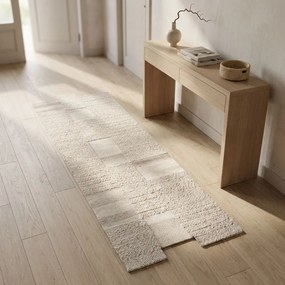 URIEL - tappeto in lana avorio con decoro