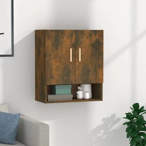 Armadietto A Muro Rovere Fumo 60x31x70 Cm İn Legno Multistrato /