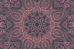 Carta da parati – Mandala con tocco indiano in rosa