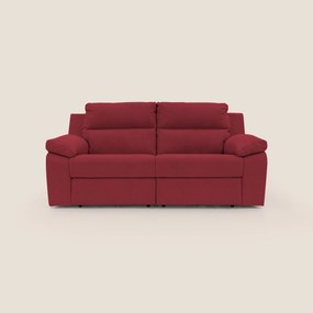 Romeo Divano relax con recliner elettrico in morbido tessuto impermeabile T02 rosso