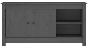 Mobile porta tv grigio 103x36,5x52 cm in legno massello di pino