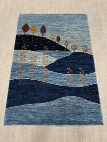 Loribaft Tappeto persiano 110 x 160 Blu (Iran) Annodato A Mano