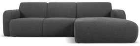 Divano angolare grigio scuro in tessuto bouclé (angolo destro) Molino - Micadoni Home
