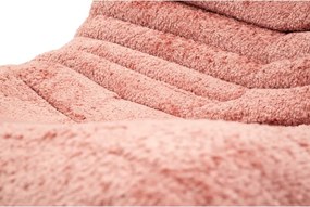 Puof a sacco rosa con rivestimento in bouclé Mask – Mauro Ferretti