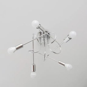 Lampadario a montaggio superficiale OXFORD 5xE27/15W/230V cromo lucido