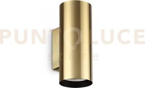 Look round applique a parete 2 luci attacco gu10 ottone 15cm d.6cm ...