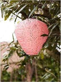 Lanterna a LED rosa con alimentazione a pannelli solari da esterno (altezza totale 30 cm) Greatham – House Nordic