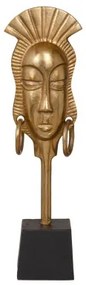 Statua Decorativa 14,5 x 10,5 x 50 cm Nero Dorato Africana