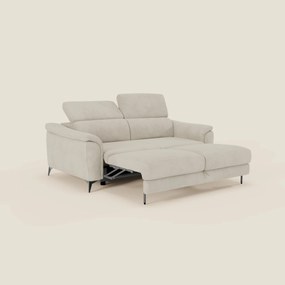 Arcos Divano 3 posti - piedini alti e poggiatesta reclinabili in microfibra impermeabile T11 panna