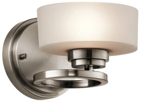 Applique Contemporanea Aleeka Alluminio Peltro Classico Vetro 1 Luce G9 3 Led