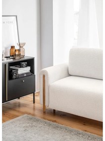 Divano color crema allungabile/con contenitore e rivestimento in bouclé 244 cm Arcadova – ELTAP