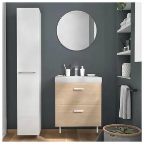 Mobile sottolavabo e lavabo Easy rovere L 70 x H 67 x P 40 cm 1 vasca 2 cassetti