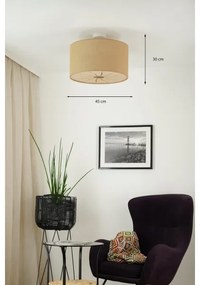 Brilagi - Lampadario a plafone COUNTRY ROLLER 1xE27/15W/230V diametro 45 cm beige