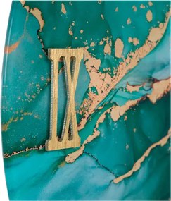 Orologio rotondo D65 cm in vetro temperato effetto marmo Verde - MAXMA