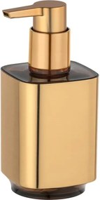 Dispenser sapone in plastica color oro satinato e nero Lumina