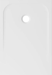 Piatto doccia SENSEA in composito minerale di resina gelificata EASY V3 bianco L 70 x L 100 x H 2.8 cm opaco