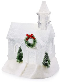 Decorazione luminosa bianca con motivo natalizio Chapelle - Markslöjd