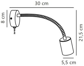Nordlux - Faretto da parete EXPLORE 1xGU10/7W/230V