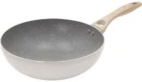 Wok 28 cm taupe scritta Cooking Therapy
