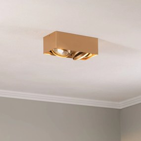 Argon Faretto da soffitto Riesta, oro, 2 luci