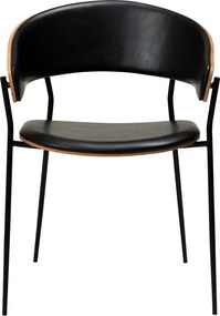 Sedia da pranzo nera/colore naturale scuro con braccioli Crib – DAN-FORM Denmark