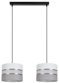Lampadario su corda CORAL 2xE27/60W/230V bianco/grigio
