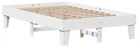 Letto senza materasso bianco 120x190 cm legno massello di pino