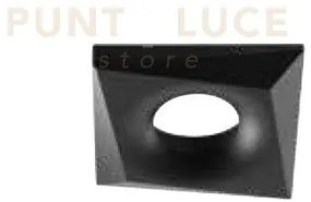 Faretto valley gu10 quadrato cut out l.9,8cm nero ip20