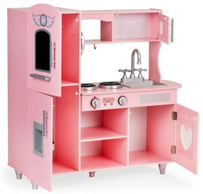 Cucina in legno per bambine in rosa