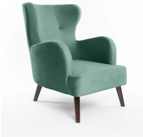 Poltrona in velluto color menta Noemye - Bonami Essentials