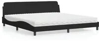 Letto con Materasso Nero 200x200 cm in Velluto 3208473