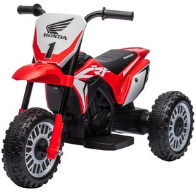 Moto Elettrica per Bambini 3 Ruote 6V con Licenza Honda CRF450RL Rosso