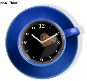 Orologio da cucina a forma di tazzina di caffè Blu