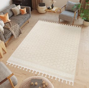 Tappeto scandinavo in beige RIO LOOP Larghezza: 200 cm | Lunghezza: 300 cm