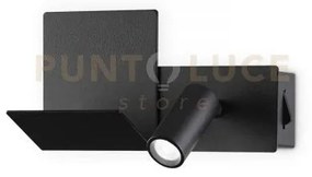 Komodo sinistra applique a parete led 3000k 4,5w  240 lm con usb nero