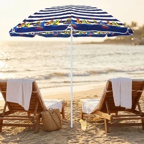 ombrellone da spiaggia tnt tondo 1,80 m / palo da 22 mm