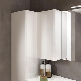 Pensile bagno Jnka bianco lucido in truciolare SENSEA, 1 anta apertura da destra e sinistra P 20 x L 35 x H 75 cm