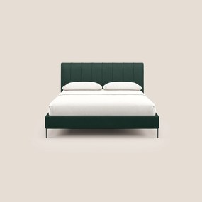 Calliope letto imbottito piedini alti completamente sfoderabile in tessuto smacchiabile T17
