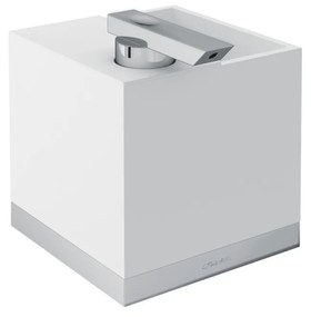 Dispenser sapone liquido con Portaspazzolini 11x14 cm cromo Bianco The Grid 2680105 Cosmic