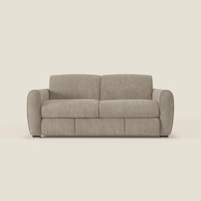 Kaleo Divano letto moderno con materasso H17 cm - in raffinato tessuto impermeabile T26 tortora