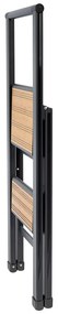 Scala pieghevole antiscivolo in alluminio nero Stepladder II. - Wenko