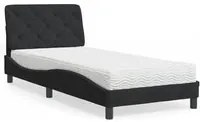 Letto con Materasso Nero 80x200 cm in Velluto 3208624