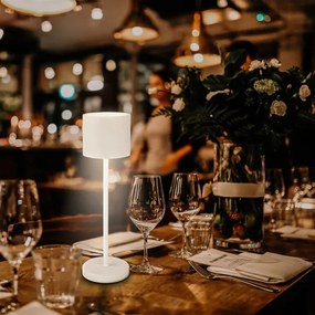 Briloner 7521016 - Lampada da tavolo LED dimmerabile SIGO 2,5W/5V IP44 2600 mAh bianca