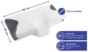 Cuscino anatomico con imbottitura in memory foam 36x60 cm - Maximex