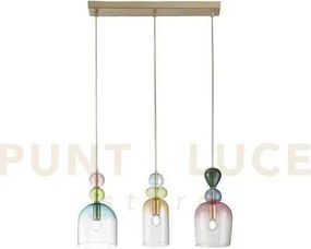 Lampadario a sospensione gaudi tre pendenti in vetro vari colori 3 ...