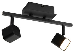 Plafoniera moderna nera con LED 2 luci - Nola