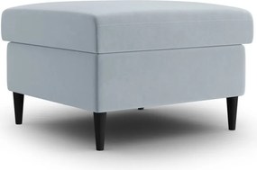 Poggiapiedi azzurro con rivestimento in velluto Kyoto – Cosmopolitan Design