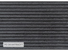 Divano letto angolare in velluto a coste color antracite Brave Dave - Miuform