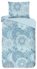 Biancheria da letto in cotone blu per letto matrimoniale, 160 x 220 cm Mandala - Bonami Selection
